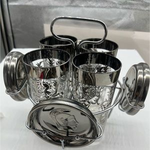Kimiko mid century 9 pc barware glasses set